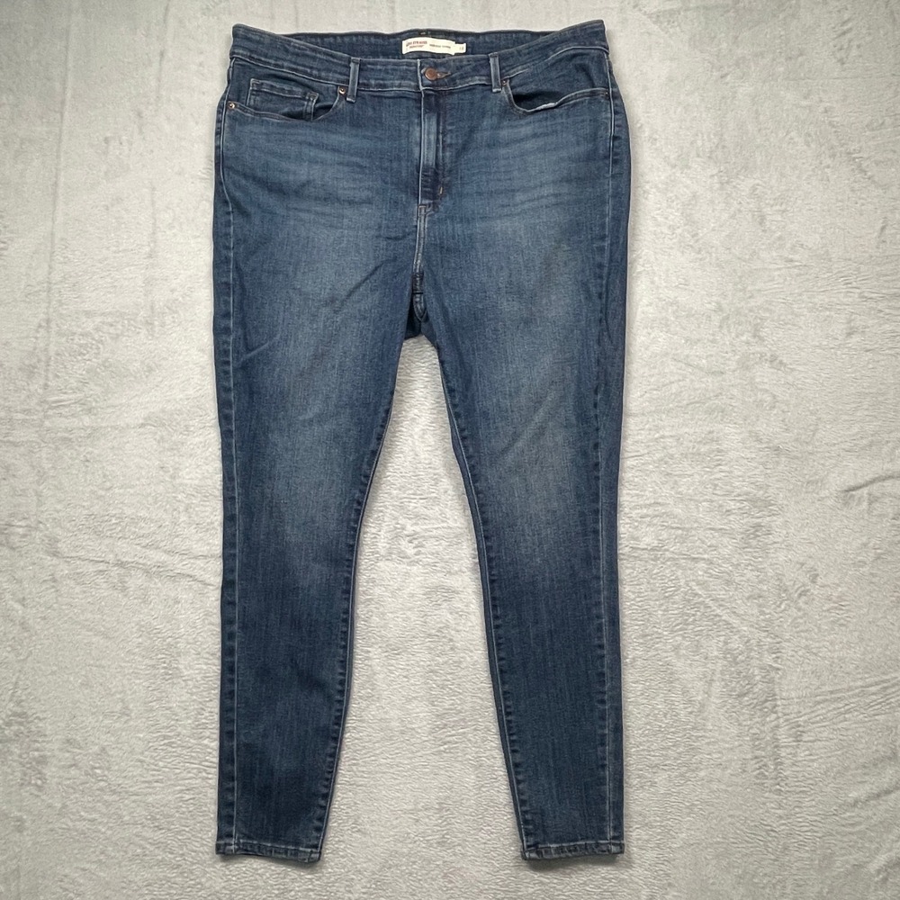 Levi Strauss Signature Jeans Women 18 Blue High Rise Skinny Medium Wash Stretch